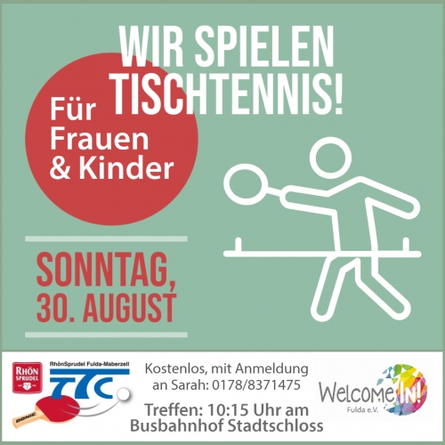 Wir spielen Tischtennis